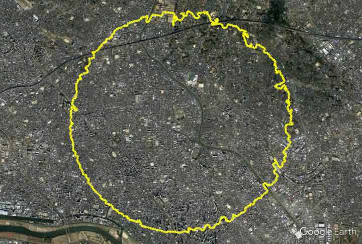 GPS Drawing: Kawaguchi Circle Walk