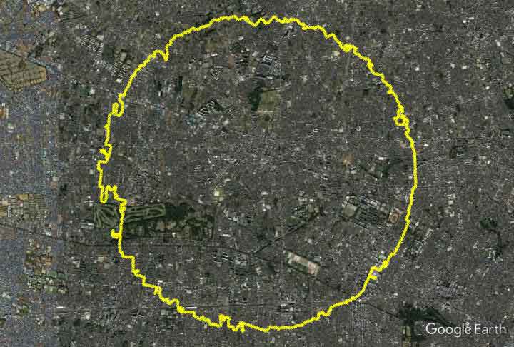 GPS Drawing: Nishitokyo Circle Walk