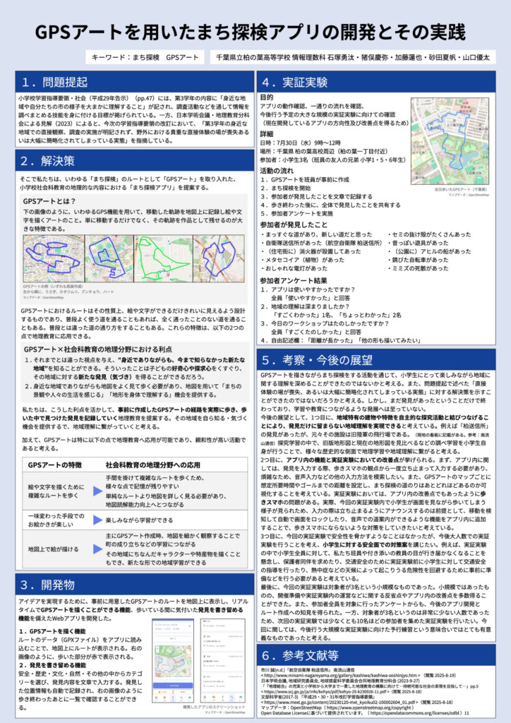 GPSアートを用いたまち探検アプリの開発とその実践